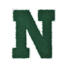 Load image into Gallery viewer, Letter Varsity Alphabets A to Z Hunter Green Chenille & White Felt 2.5 Inch