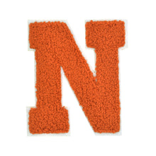 Load image into Gallery viewer, ORANGE Letter Varsity Alphabets A to Z Orange Chenille & White Felt 4 Inch