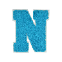 Load image into Gallery viewer, Letter Varsity Alphabets A to Z Teal Blue Chenille & White Felt 2.5 Inch