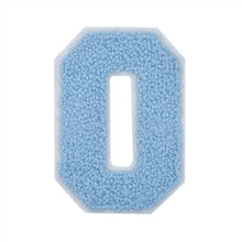 Load image into Gallery viewer, Letter Varsity Alphabets A to Z Baby Blue Chenille & White Felt 4 Inch