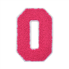 Load image into Gallery viewer, Letter Varsity Alphabets A-Z Candy Pink Chenille & White Felt 2.5 Inch