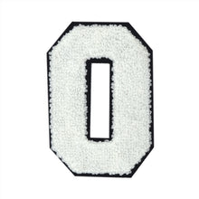 Load image into Gallery viewer, Letter Varsity Alphabets A to Z White Chenille & Black Felt 2.5 Inch