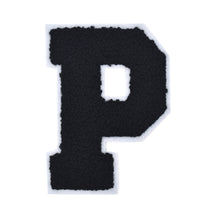 Load image into Gallery viewer, Letter Varsity Alphabets A to Z Black Chenille & White Felt  6 Inch