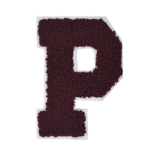 Load image into Gallery viewer, Letter Varsity Alphabets A to Z Burgundy Chenille & White Felt 8 Inch