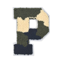 Load image into Gallery viewer, Letter Varsity Alphabets A to Z Camo Chenille & White Felt 2.5 Inch