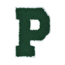 Load image into Gallery viewer, Letter Varsity Alphabets A to Z Hunter Green Chenille & White Felt 6 Inch