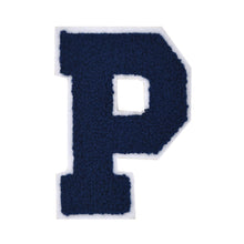 Load image into Gallery viewer, NAVY BLUE Letter Varsity Alphabets A to Z Navy Blue Chenille & White Felt 8 Inch