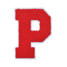 Load image into Gallery viewer, Letter Varsity Alphabets A to Z Red Chenille & White Felt 8 Inch