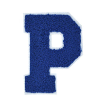 Load image into Gallery viewer, Letter Varsity Alphabets A to Z Royal Blue Chenille & White Felt 4 Inch