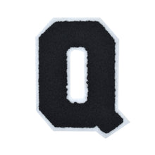 Load image into Gallery viewer, Letter Varsity Alphabets A to Z Black Chenille & White Felt 8 Inch