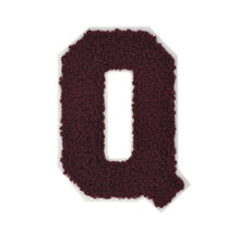 Load image into Gallery viewer, Letter Varsity Alphabets A to Z Burgundy Chenille & White Felt  6 Inch