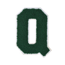 Load image into Gallery viewer, Letter Varsity Alphabets A to Z Hunter Green Chenille & White Felt 6 Inch