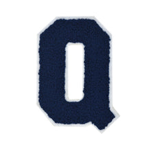 Load image into Gallery viewer, NAVY BLUE Letter Varsity Alphabets A to Z Navy Blue Chenille & White Felt 8 Inch