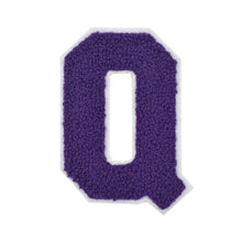 Load image into Gallery viewer, Letter Varsity Alphabets A to Z Purple Chenille & White Felt 2.5 Inch