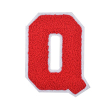 Load image into Gallery viewer, Letter Varsity Alphabets A to Z Red Chenille & White Felt 4 Inch