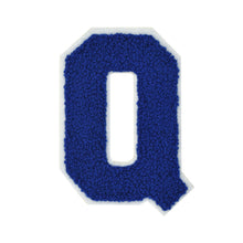 Load image into Gallery viewer, Letter Varsity Alphabets A to Z Royal Blue Chenille & White Felt 8 Inch