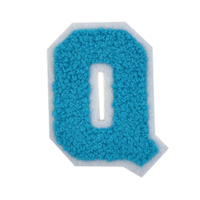 Load image into Gallery viewer, Letter Varsity Alphabets A to Z Teal Blue Chenille & White Felt 2.5 Inch