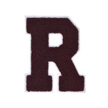 Load image into Gallery viewer, Letter Varsity Alphabets A to Z Burgundy Chenille & White Felt  6 Inch