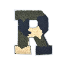 Load image into Gallery viewer, Letter Varsity Alphabets A to Z Camo Chenille & White Felt 2.5 Inch
