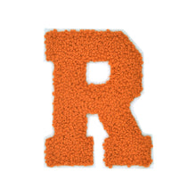 Load image into Gallery viewer, ORANGE Letter Varsity Alphabets A to Z Orange Chenille & White Felt 2.5 Inch