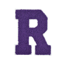 Load image into Gallery viewer, Letter Varsity Alphabets A to Z Purple Chenille & White Felt 2.5 Inch