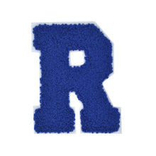 Load image into Gallery viewer, Letter Varsity Alphabets A to Z Royal Blue Chenille & White Felt 6 Inch