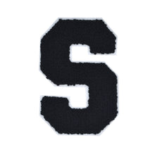 Load image into Gallery viewer, Letter Varsity Alphabets A to Z Black Chenille & White Felt  6 Inch