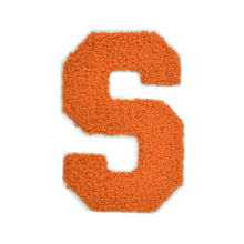 Load image into Gallery viewer, ORANGE Letter Varsity Alphabets A to Z Orange Chenille & White Felt 2.5 Inch