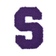 Load image into Gallery viewer, Letter Varsity Alphabets A to Z Purple Chenille & White Felt 2.5 Inch