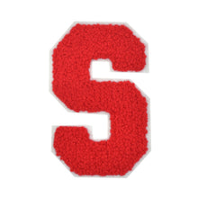 Load image into Gallery viewer, Letter Varsity Alphabets A to Z Red Chenille & White Felt 4 Inch