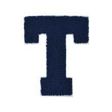 Load image into Gallery viewer, NAVY BLUE Letter Varsity Alphabets A to Z Navy Blue Chenille & White Felt 8 Inch