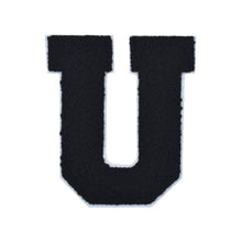 Load image into Gallery viewer, Letter Varsity Alphabets A to Z Black Chenille & White Felt 2.5 Inch
