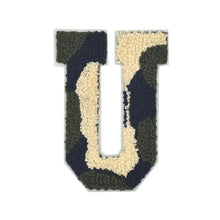 Load image into Gallery viewer, Letter Varsity Alphabets A to Z Camo Chenille & White Felt 6 Inch
