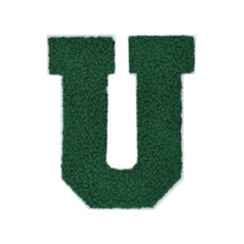 Load image into Gallery viewer, Letter Varsity Alphabets A to Z Hunter Green Chenille & White Felt 4 Inch
