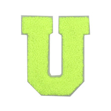 Load image into Gallery viewer, Letter Varsity Alphabets A to Z Neon Lime 2.5 Inch
