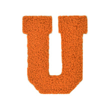 Load image into Gallery viewer, ORANGE Letter Varsity Alphabets A to Z Orange Chenille & White Felt 4 Inch