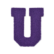 Load image into Gallery viewer, Letter Varsity Alphabets A to Z Purple Chenille & White Felt 2.5 Inch