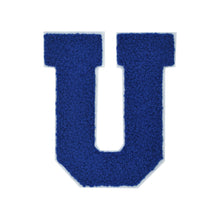 Load image into Gallery viewer, Letter Varsity Alphabets A to Z Royal Blue Chenille & White Felt 6 Inch
