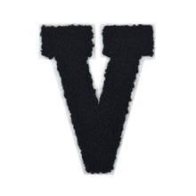 Load image into Gallery viewer, Letter Varsity Alphabets A to Z Black Chenille & White Felt 2.5 Inch