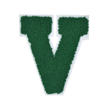Load image into Gallery viewer, Letter Varsity Alphabets A to Z Hunter Green Chenille & White Felt 2.5 Inch