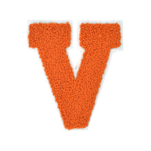 Load image into Gallery viewer, ORANGE Letter Varsity Alphabets A to Z Orange Chenille & White Felt 2.5 Inch