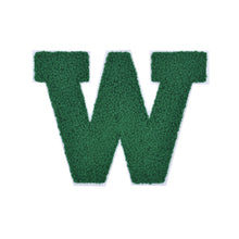 Load image into Gallery viewer, Letter Varsity Alphabets A to Z Hunter Green Chenille & White Felt 6 Inch