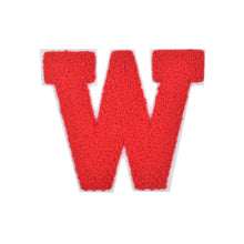 Load image into Gallery viewer, Letter Varsity Alphabets A to Z Red Chenille & White Felt 4 Inch
