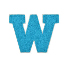 Load image into Gallery viewer, Letter Varsity Alphabets A to Z Teal Blue Chenille & White Felt 2.5 Inch