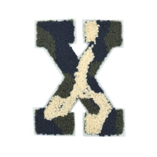 Load image into Gallery viewer, Letter Varsity Alphabets A to Z Camo Chenille & White Felt 2.5 Inch