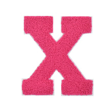 Load image into Gallery viewer, Letter Varsity Alphabets A-Z Candy Pink Chenille & White Felt 2.5 Inch