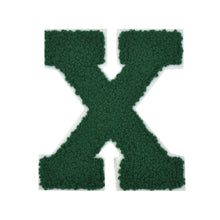 Load image into Gallery viewer, Letter Varsity Alphabets A to Z Hunter Green Chenille & White Felt 2.5 Inch