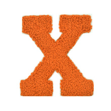 Load image into Gallery viewer, ORANGE Letter Varsity Alphabets A to Z Orange Chenille & White Felt 4 Inch