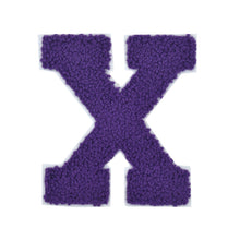 Load image into Gallery viewer, Letter Varsity Alphabets A to Z Purple Chenille & White Felt 2.5 Inch