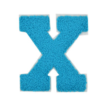 Load image into Gallery viewer, Letter Varsity Alphabets A to Z Teal Blue Chenille & White Felt 2.5 Inch